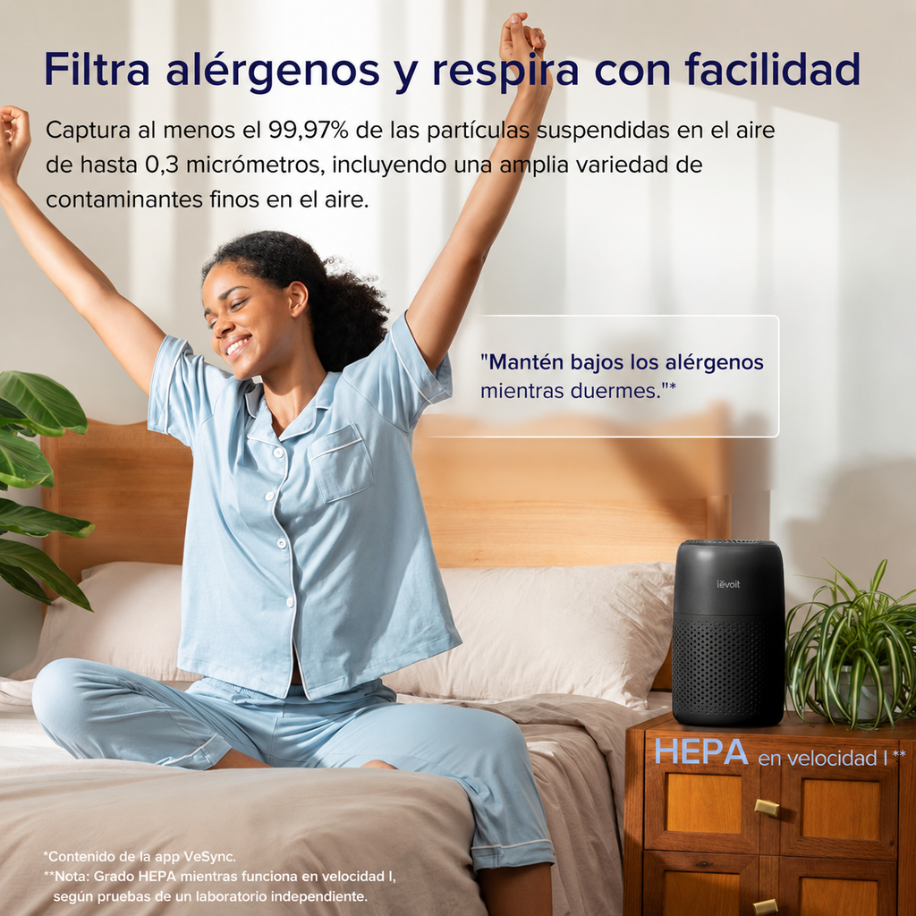 Purificador de Aire Levoit Mini — Negro